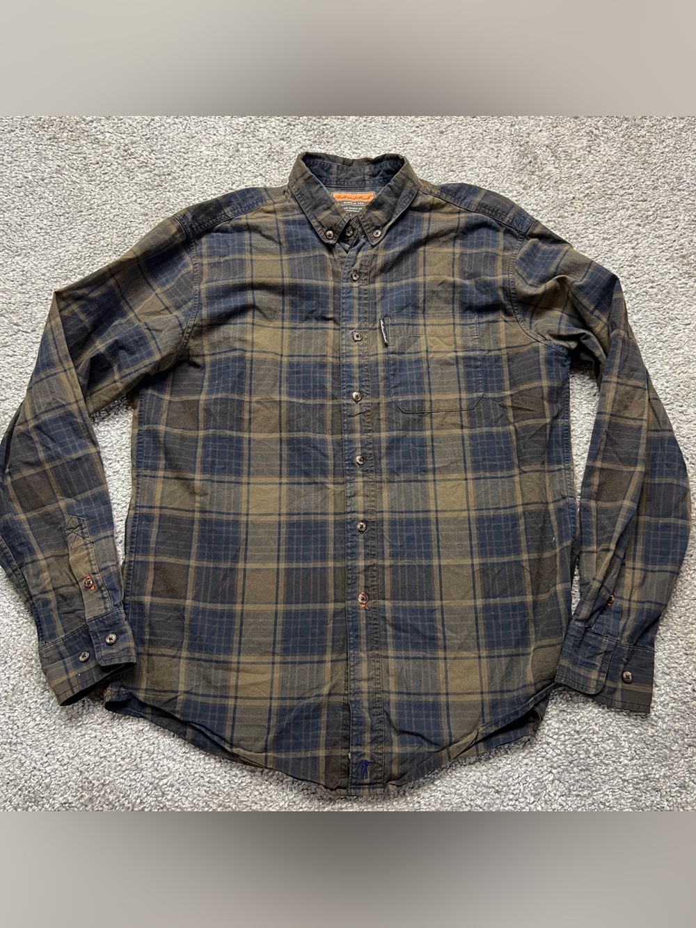 Ball And Buck Shirt Mens Large Blue Plaid Button Up Scout Cotton USA